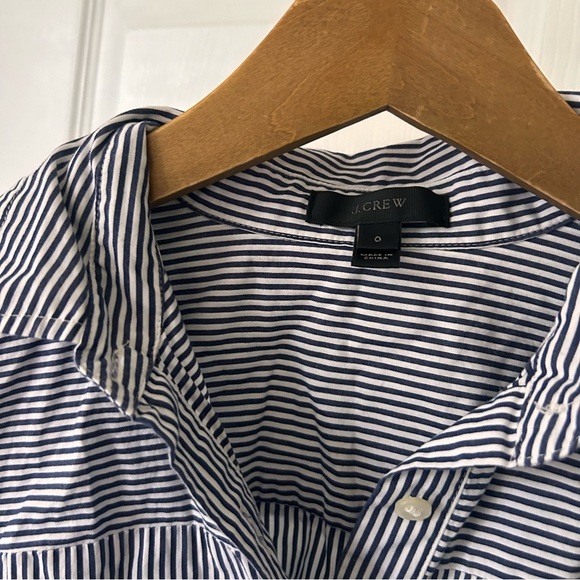 JCrew Oxford Pinstripe Button Up Dress 0 - Picture 3 of 6